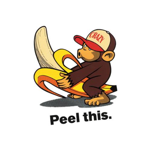 Auto Sticker Banana Monkey